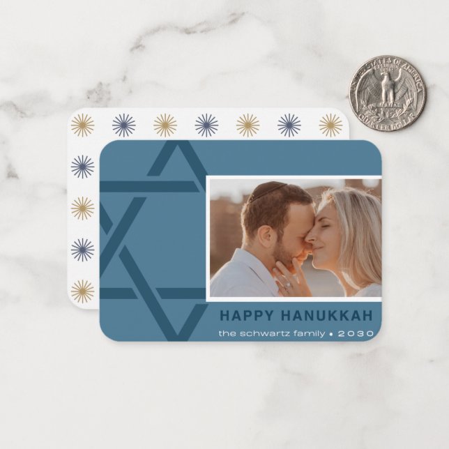 The Schwartz Family Happy Hanukkah Card (Front/Back In Situ)