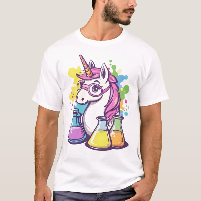 The Scientist Unicorn (1) T-Shirt (Front)