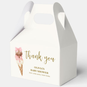 The Scoop Bow Ice Cream Baby Shower Thank You Favour Box