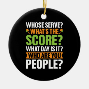 The Score Pickleball Lover Ceramic Ornament