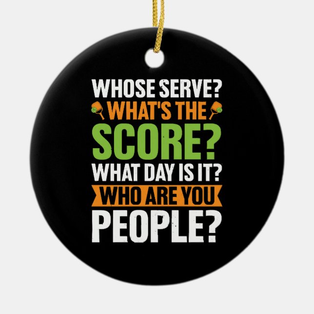  The Score Pickleball Lover Ceramic Ornament (Front)