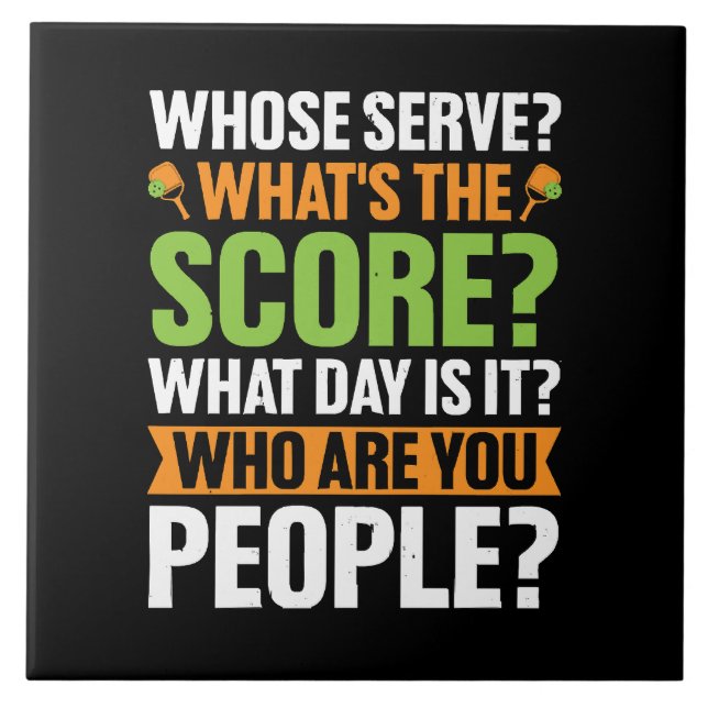  The Score Pickleball Lover Ceramic Tile (Front)