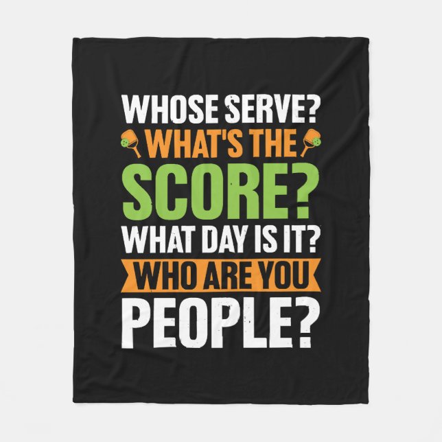  The Score Pickleball Lover Fleece Blanket (Front)