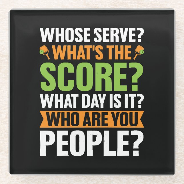  The Score Pickleball Lover Glass Coaster (Front)