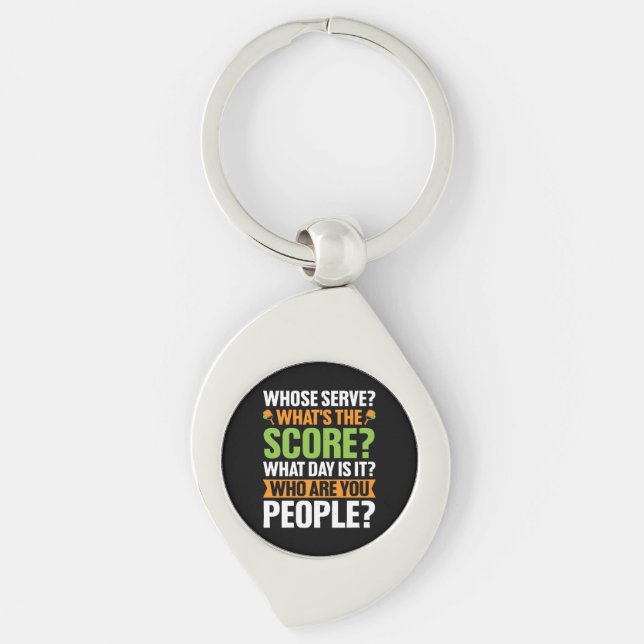  The Score Pickleball Lover Key Ring (Front)