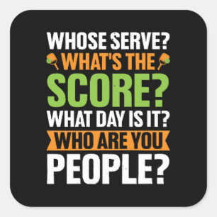  The Score Pickleball Lover Square Sticker