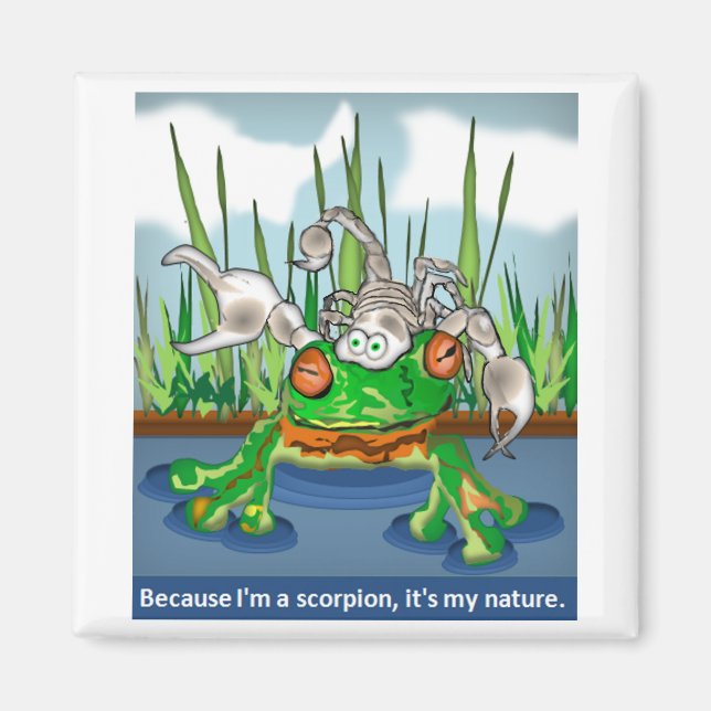 The Scorpion and the Frog Magnet (Front)