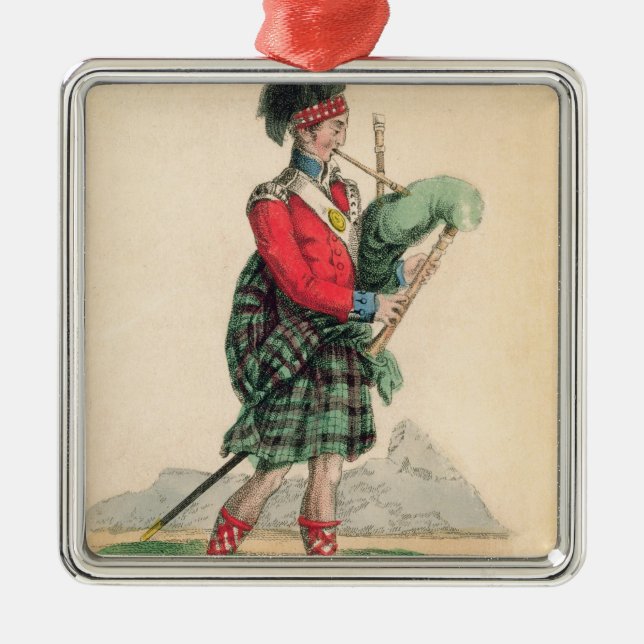 The Scotch Piper Metal Tree Decoration (Front)