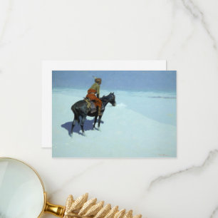 The Scout, Friends or Foes by Frederic Remington  Thank You Card