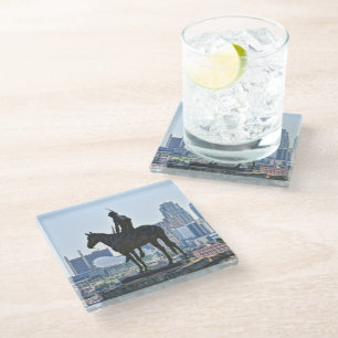 The Scout Statue, Kansas City Glass Coaster