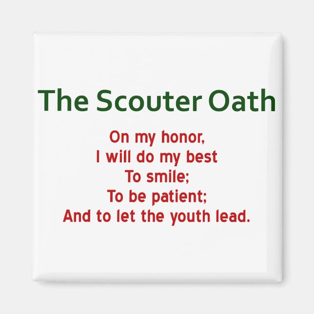 The Scouter Oath Magnet (Front)