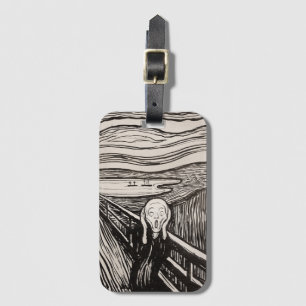 The Scream (1895) Edvard Munch Woodcut Fine Art Luggage Tag