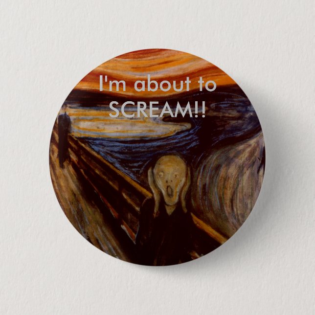 The Scream 6 Cm Round Badge (Front)
