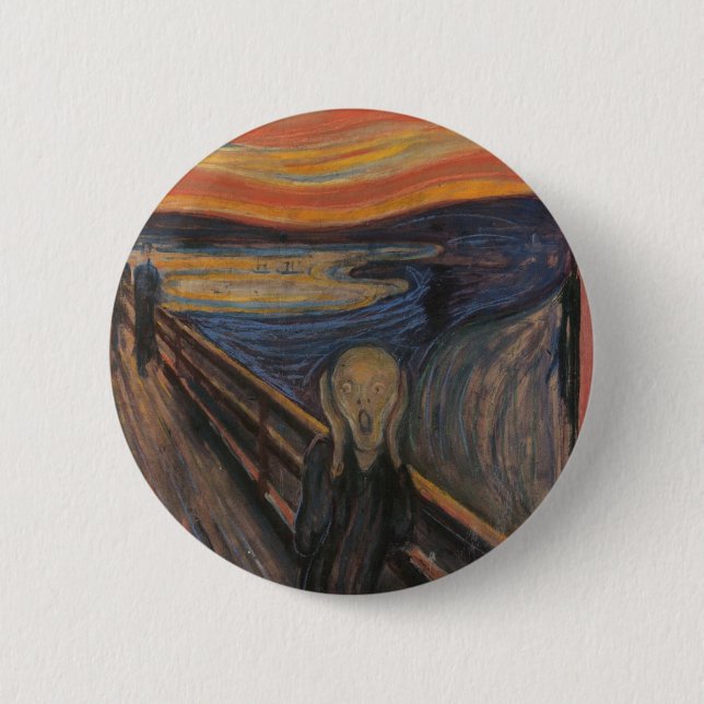 The Scream 6 Cm Round Badge (Front)