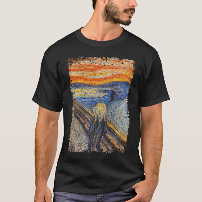 The Scream By Edvard Artist Munch Famous Painting T-Shirt (Front)