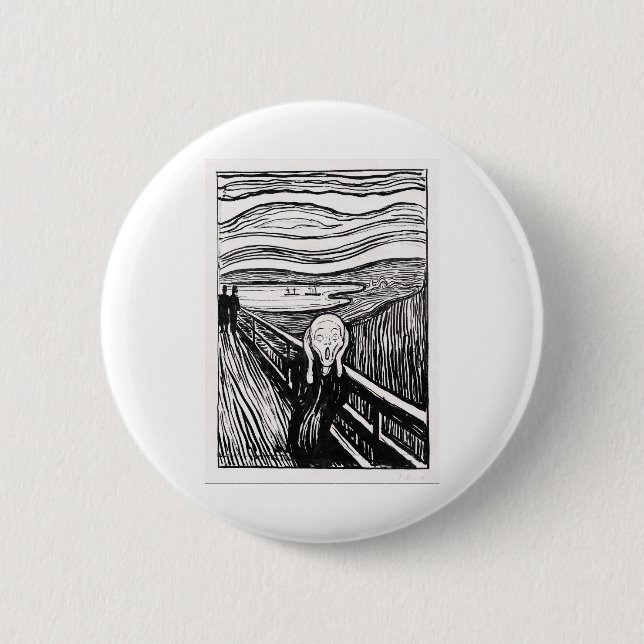 the scream by Edvard Munch 6 Cm Round Badge (Front)