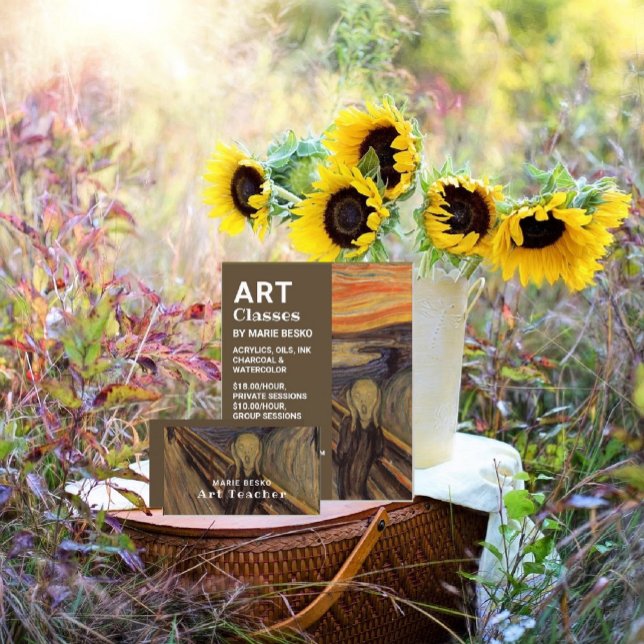 The Scream By Edvard Munch, Art Teacher Business Card (Creator Uploaded)