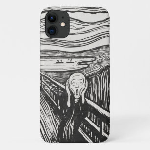 The Scream by Edvard Munch Black and White iPhone 11 Case