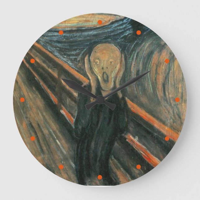 The Scream by Edvard Munch Large Clock (Front)