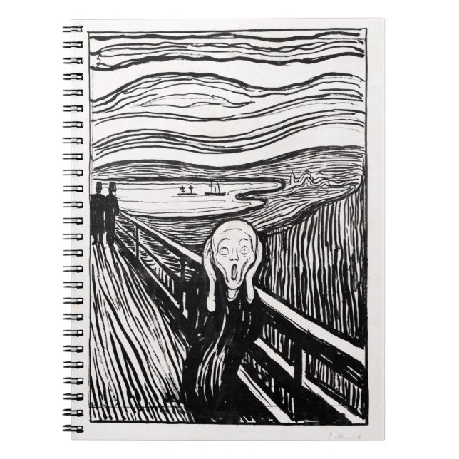 the scream by Edvard Munch Notebook (Front)