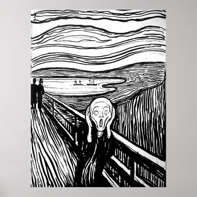 The Scream by Edvard Munch Poster (Front)