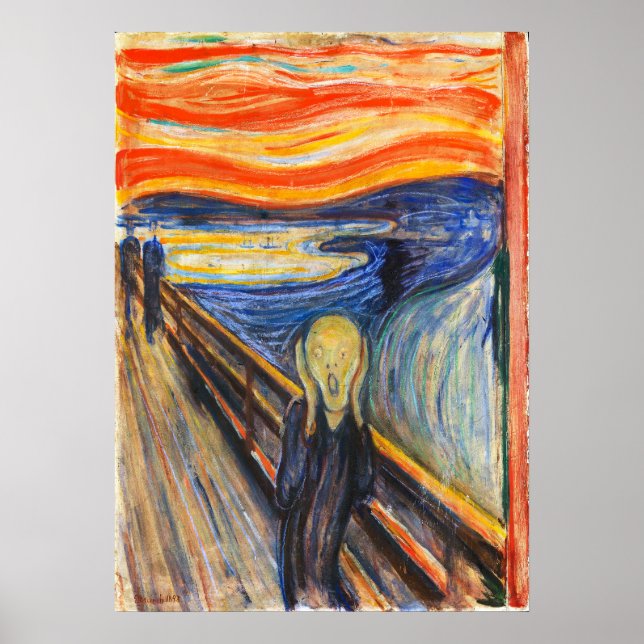 The Scream by Edvard Munch Poster (Front)