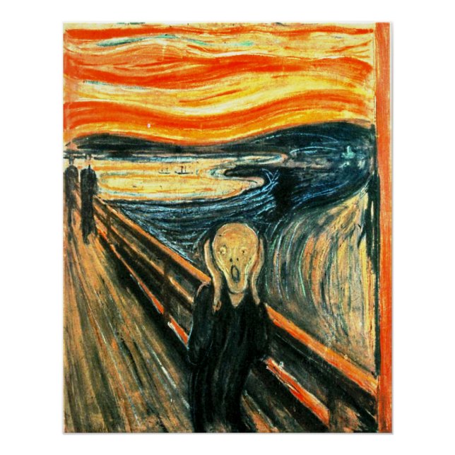 The Scream by Edvard Munch Poster (Front)