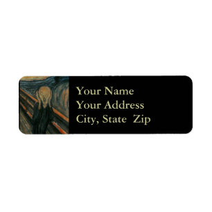 The Scream by Edvard Munch Return Address Label