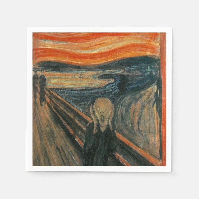 The scream by Edvard Munch,symbolist painter Napkin (Front)