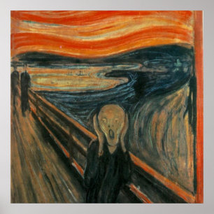 The scream by Edvard Munch,symbolist painter Poster