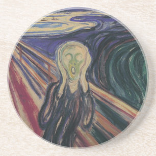 The Scream by Edvard Munch, Vintage Expressionism Coaster