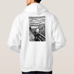 The Scream by Munch – Black Line Art Personalized Hoodie