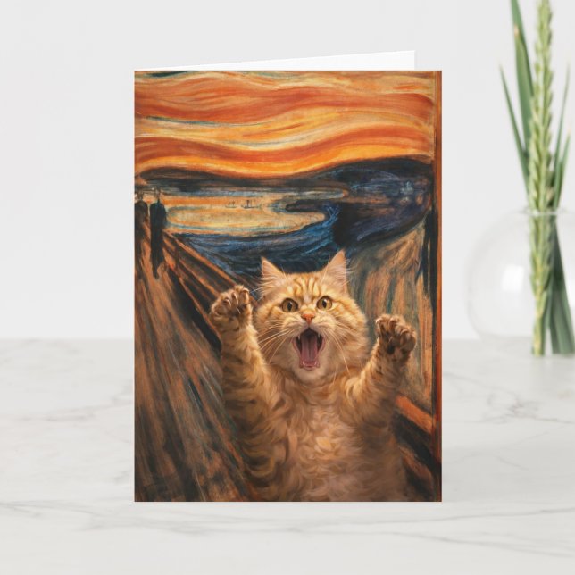 The Scream Cat Parody Art                          Card (Front)