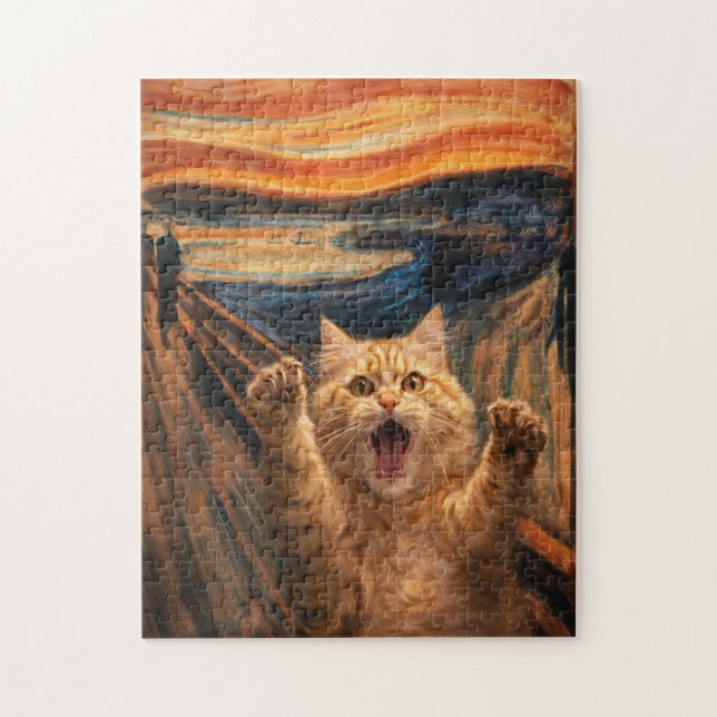 The Scream Cat Parody Art                          Jigsaw Puzzle (Vertical)