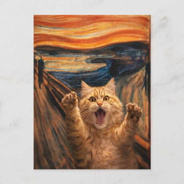 The Scream Cat Parody Art                          Postcard (Front)