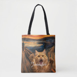 The Scream Cat Parody Art                          Tote Bag