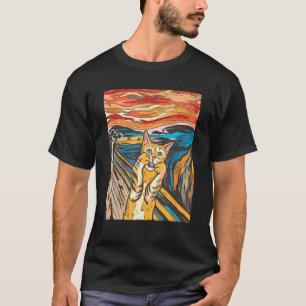 The Scream Cat Parody Funny Cat Parody Art Paintin T-Shirt