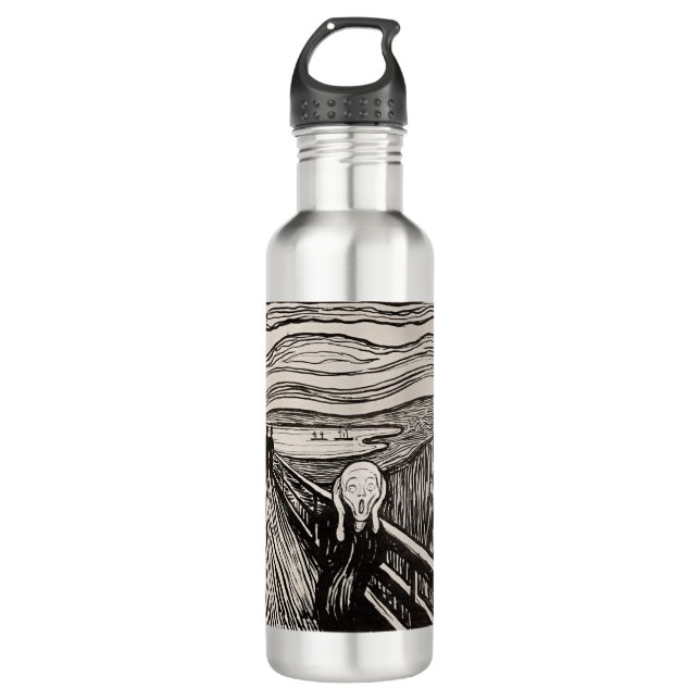 The Scream Edvard Munch 710 Ml Water Bottle (Front)