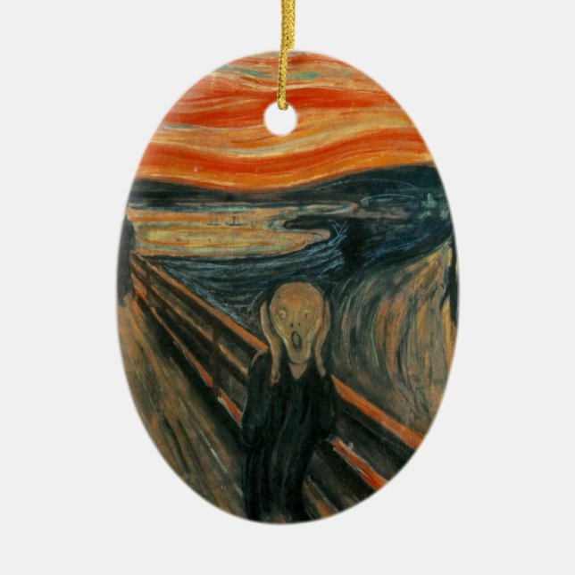 The Scream - Edvard Munch Ceramic Tree Decoration (Front)
