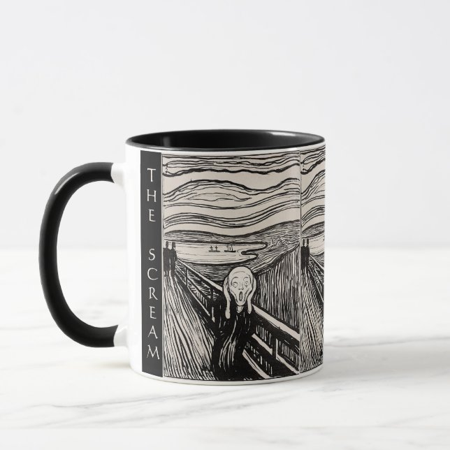 The Scream – Edvard Munch – Custom Text Mug (Left)