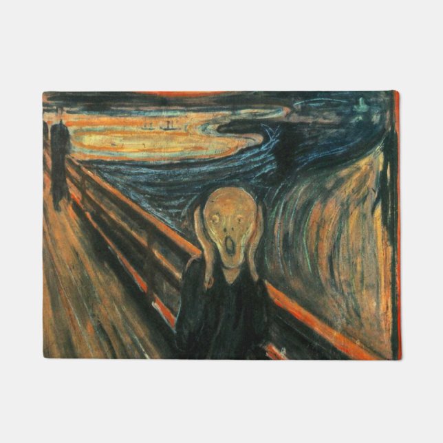 The Scream Edvard Munch Modern Expressionist Art Doormat (Front)