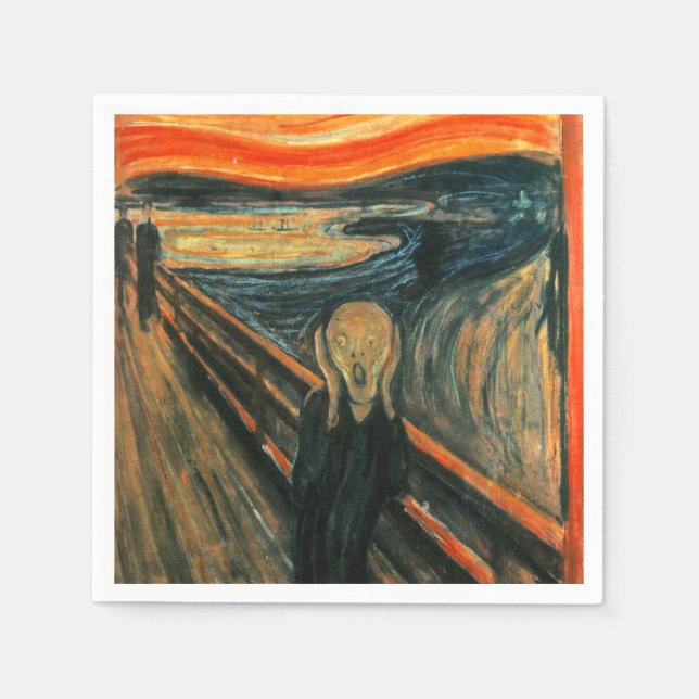 The Scream Edvard Munch Modern Expressionist Art Napkin (Front)