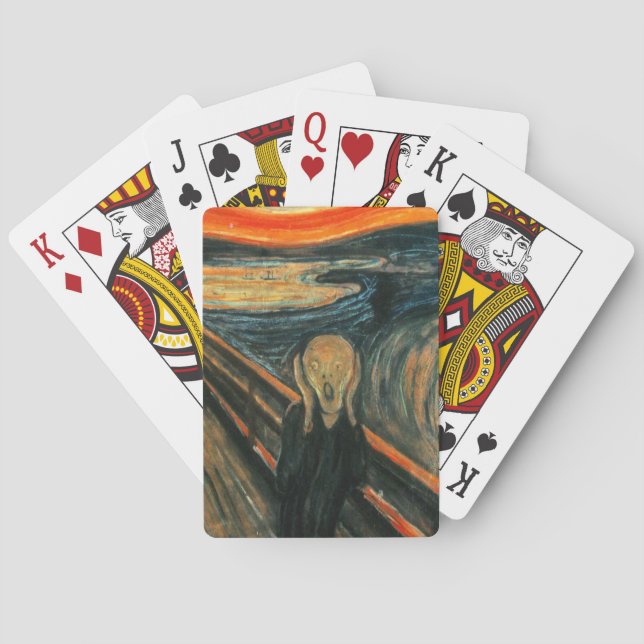 The Scream Edvard Munch Modern Expressionist Art Playing Cards (Back)