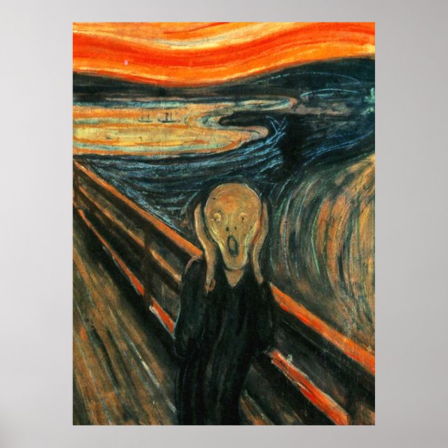 The Scream Edvard Munch Modern Expressionist Art Poster (Front)