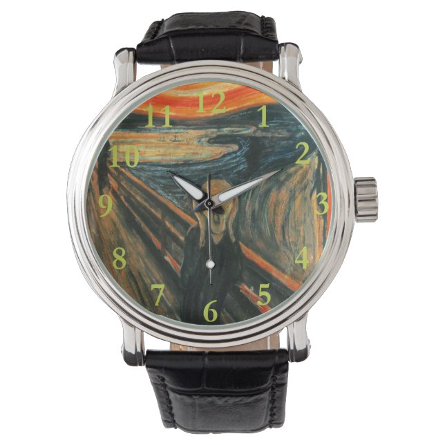 The Scream Edvard Munch Modern Expressionist Art Watch (Front)