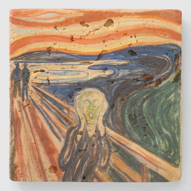 The Scream | Edvard Munch | Stone Coaster (Front)