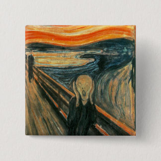 The Scream Edward Munch Screaming 15 Cm Square Badge