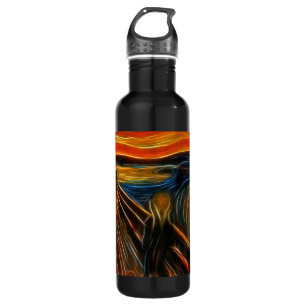 The Scream Fractal Painting Edvard Munch 710 Ml Water Bottle