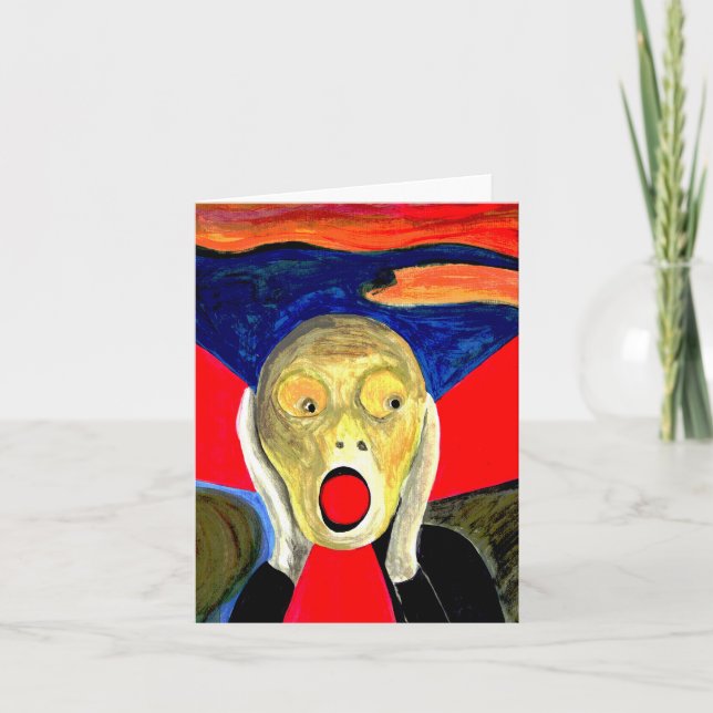 The Scream Inspired Painting Card (Front)