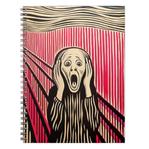 The Scream MUNCH BAUHAUS optical illusion style Notebook